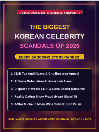The Biggest Korean Celebrity Scandals of 2026: Every Shocking Story Ranked